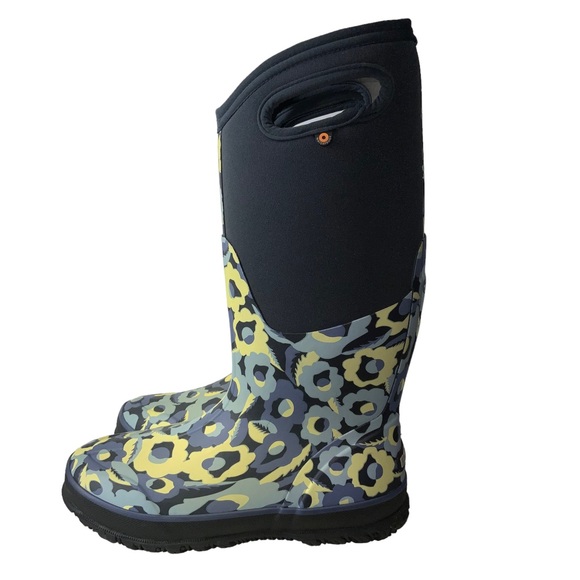 Bogs Women’s Classic Tall Floral Waterproof Rain Boot - Picture 2 of 7